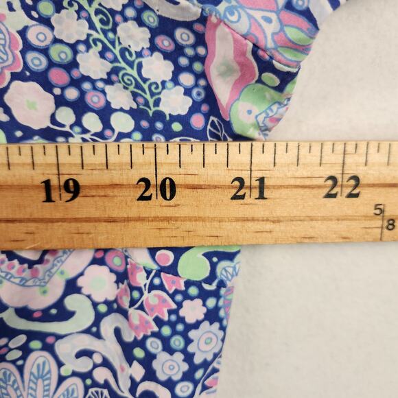 Talbots Button Down Shirt Wmns SZ LG Style ID4976 Multicolor Floral 100% Cotton - Picture 10 of 12